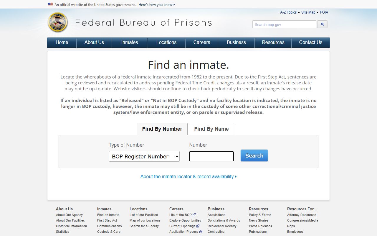 Leake County federal inmate lookup through BOP locator, not county jail mugshots