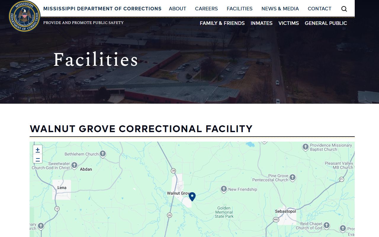 Walnut Grove Correctional Facility MDOC inmate custody search information